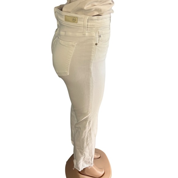 Adriano Goldschmied Farrah Mid-Rise Crop Boot Jeans White - Picture 6 of 10